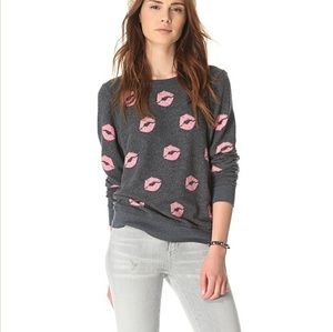 WILDFOX Lips and Kisses Sweater Sweatshirt